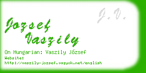 jozsef vaszily business card
